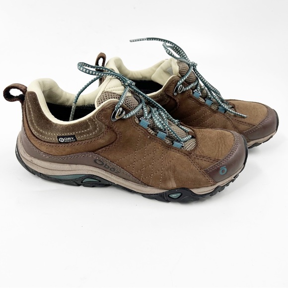 oboz Shoes Oboz Womens 8 Brown Leather Hiking Lace Up Shoes